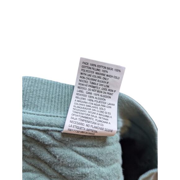 All In Motion XL Teal Textured Cropped Sweatshirt With Front Pocket - Picture 6 of 6